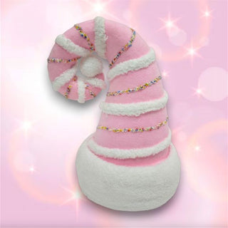 Pre-Order December Diamonds 12.5in Pink Santa Hat Topper - Sweet Dreams 05-05500