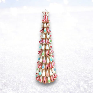 Pre-Order December Diamonds 18.5in Pastel Candy Ribbon Tree 05-05506 Sweet Dreams