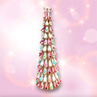 Pre-Order December Diamonds 18.5in Pastel Candy Ribbon Tree 05-05506 Sweet Dreams