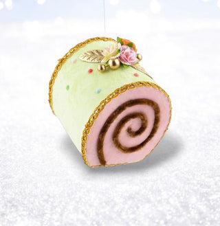 Pre-Order December Diamonds 6in Green Swiss Roll Ornament 08-00268 Sweet Dreams