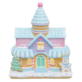 Pastel Gingerbread House Candied Ice Cream Christmas Light Up Manor