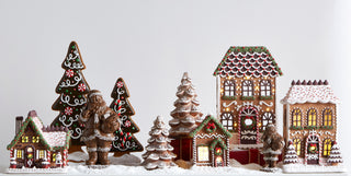 PRE-ORDER Raz 10.5" Glass Gingerbread Trees Set 4520870
