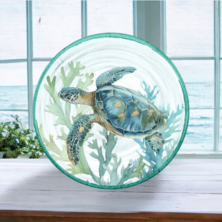 Coastal Sea Turtle Seahorse Dinner Plate 29-30005 A Mermaids Tale