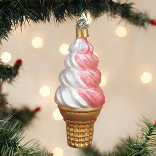 Strawberry Swirl Soft Serve Ornament 32701