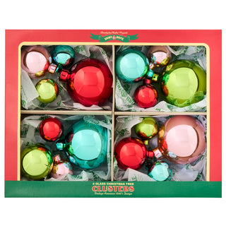 Pre-Order Christopher Radko Shiny Brite Christmas Festive Fete Clusters Ornaments 4028275