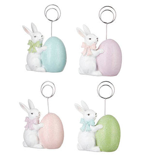 Raz Easter 5" Bunny Rabbit Egg Place card Holder Set
