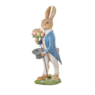 RAZ Easter 12.5" Blue Coat Dapper Bunny 4211093-R16