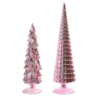 PRE-ORDER Large Vintage Metallic Glass Pink Trees 4422916