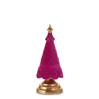 11.5" Fuchsia Flocked Tree 4511702
