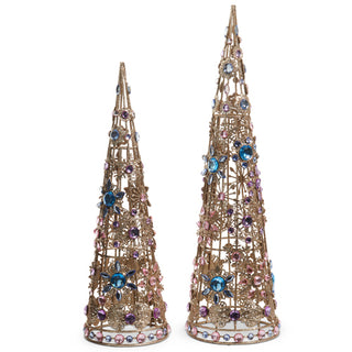 PRE-ORDER Mixed Blue Pink Brooch Cone Trees Set 4513509