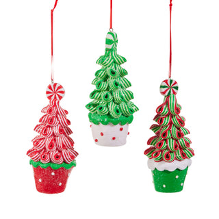 Pre-Order 5" Ribbon Candy Cupcake Ornaments Set 4516338