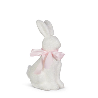 Raz 13.5" White Beaded Glitter Bunny 4520816