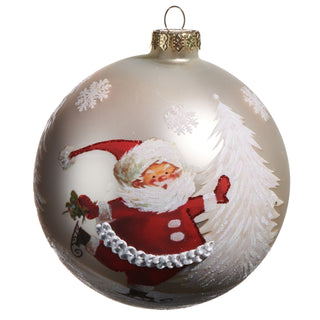 Pre-Order 5" THE MAGIC OF CHRISTMAS SKATING SANTA BALL ORNAMENT 4524601