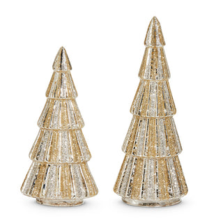 PRE-ORDER Silver & Gold Glass Tree Set 4524950