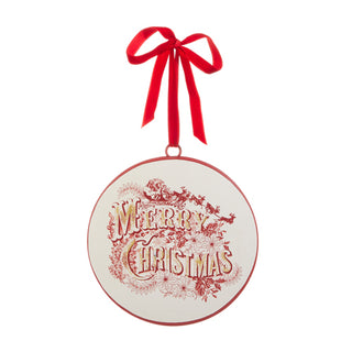 Vintage Merry Christmas Disc Ornament 4536532