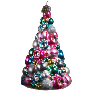 Eric Cortina EC 5.5" Multicolored Reflector Tree Glass Onrament 4553179