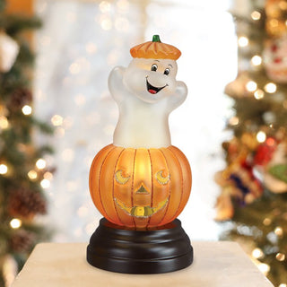 Halloween Ghost Pumpkin Light Figurine 52502