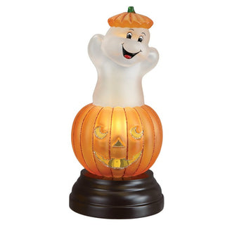 Halloween Ghost Pumpkin Light Figurine 52502