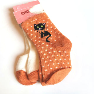 6-12 mo Halloween Black Cat Witch Infant Holiday Novelty Socks Set