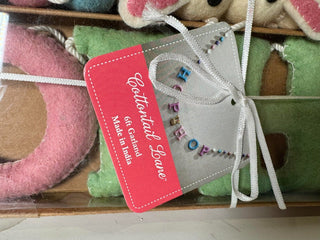 Easter Embroidered Felt Bunny Rabbit Puffy Hop Hop Garland
