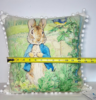 Beatrix Potter Peter Rabbit Square Throw Pillows Set Easter Spring Bird