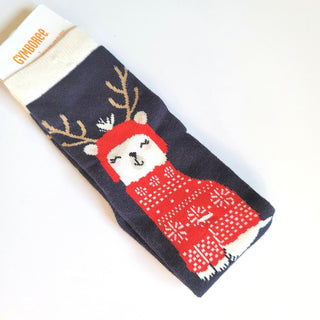 Small/5-6 Holiday Llama Novelty Socks