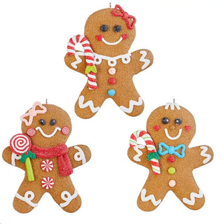 RAZ Imports 5" Gingerbread Man Ornaments Set New Christmas Candy