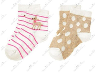 6-12 mo Girls Deer Holiday Socks Set