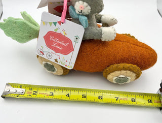 Cottontail Lane 7" Easter Rabbit in Carrot Felt Car