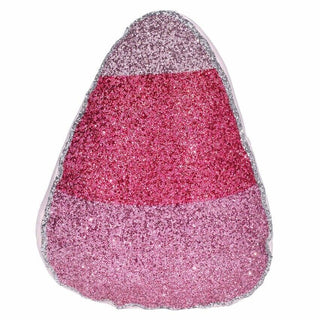Luminous Pink Candy Corn Rhinestone Halloween Throw Pillow