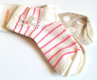 6-12 mo Girls Deer Holiday Socks Set