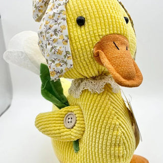 9" Prarie Easter Spring Duck Beanie Bottom Shelf Sitter