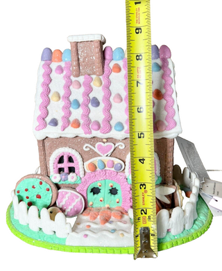 Candy Sweets Pastel Easter 9" Light Up Gingerbread House