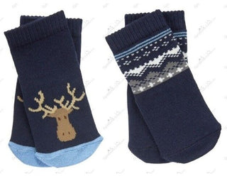 18-24 mo Moose Fair Isle Holiday Socks Set