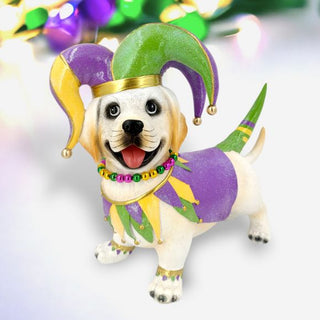 Large 10" Mardi Gras Lab Figurine 65-65035