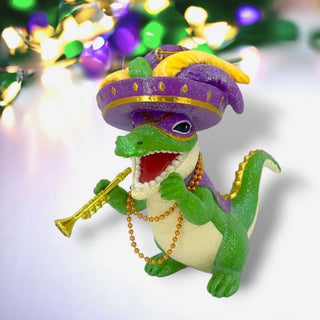 Alligator with Mask 65-65037 Gator Mardi Gras