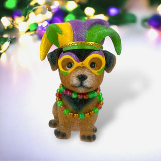 Mardi Gras Yorkie Ornament 65-65044
