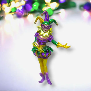 December Diamonds Ms Jester Ornament 79-79083 Mardi Gras