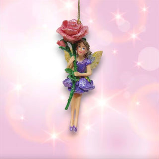 Pre-Order December Diamonds Winter Fairy w Rose Ornament 79-79411 Christmas Gardens