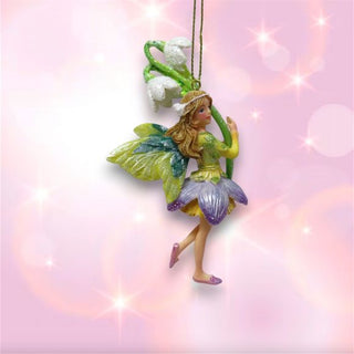 Pre-Order December Diamonds Winter Fairy w Lily Flower Ornament 79-79412