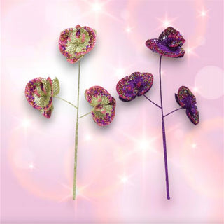 Pre-Order December Diamonds Pink Purple Flower Pick Set 79-79415