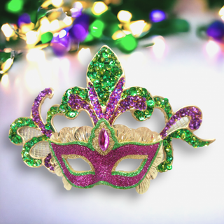 December Diamonds 79-81020 Mardi Gras Fancy Mask Hanging Ornament