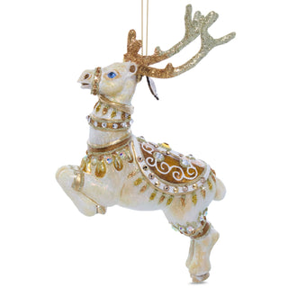 Blitzen Reindeer Glass Ornament SDH20106-250