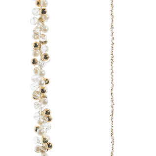 Pre-Order RAZ 5.5' Pearl, Clear, Gold Beaded Garland G4517604