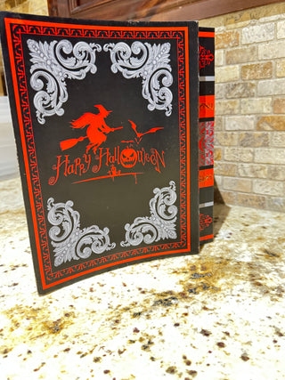 Halloween Spooky Paper house Display Book w/ LED, Timer, Battery