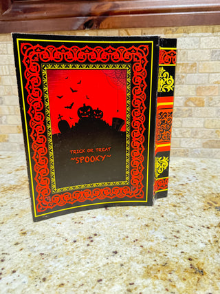 Halloween Spooky Paper house Display Book w/ LED, Timer, Battery