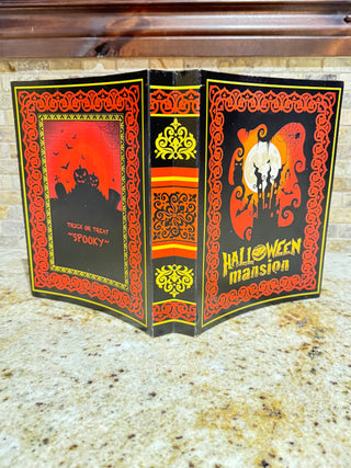 Halloween Spooky Paper house Display Book w/ LED, Timer, Battery