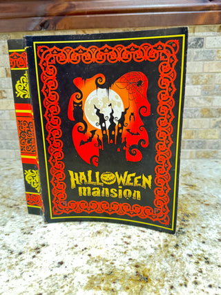 Halloween Spooky Paper house Display Book w/ LED, Timer, Battery