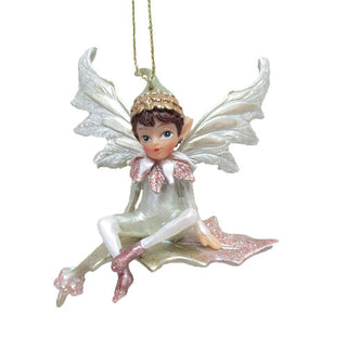 Whimsical Fairy on Leaf Ornament 79-81489