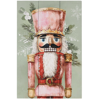 Christmas Pink Nutcracker Wood Wall Art Decor